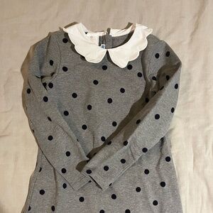Gray and black polka dot Jacadi dress